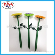 Cute rubber flower pen for promotion